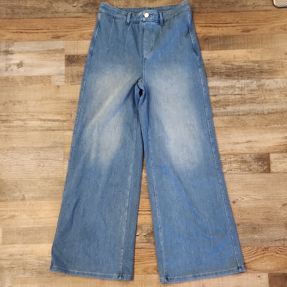HALARA  Blue Wide Leg Jeans Size Medium Regular